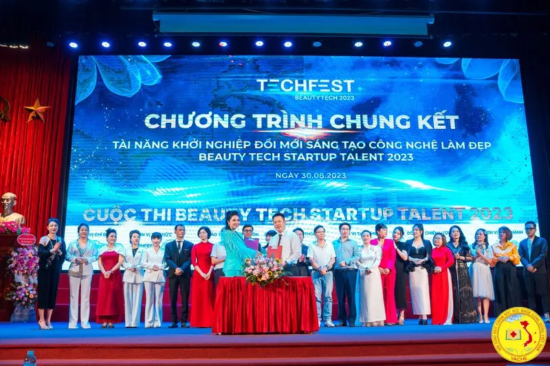 Ảnh: Văn phòng đại diện VACHE và Trung tâm UNESCO Văn hoá thông tin truyền thông bảo trợ truyền thông cho cuộc thi Beauty Tech StartUp Talent 2023
