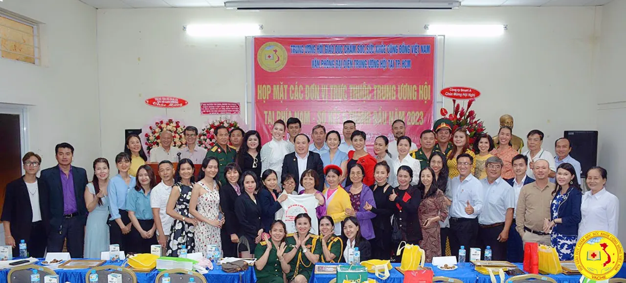 Ảnh: Văn phòng Đại diện Trung ương Hội tại Tp.HCM “ Họp mặt các đơn vị trực thuộc Hội Giáo dục chăm sóc sức khỏe cộng đồng Việt Nam tại khu vực phía Nam”