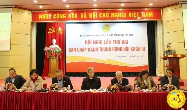 Ảnh: Hội nghị lần II Ban Chấp hành TW Hội Giáo dục và chăm sóc sức khỏe cộng đồng Việt Nam khóa III (2021-2026)