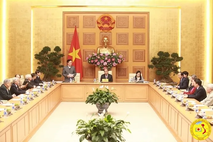 Ảnh: Thủ tướng Chính phủ gặp mặt Lãnh đạo Hội Giáo dục chăm sóc sức khỏe công đồng Việt Nam