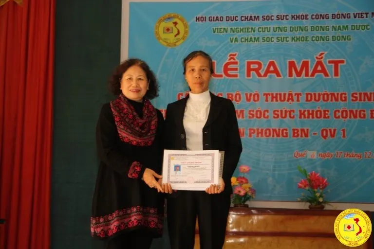 Ảnh: Lễ ra mắt CLB võ thuật dưỡng sinh giáo dục chăm sóc sức khỏe cộng đồng Thiên Phong Bắc Ninh – Quế Võ 1