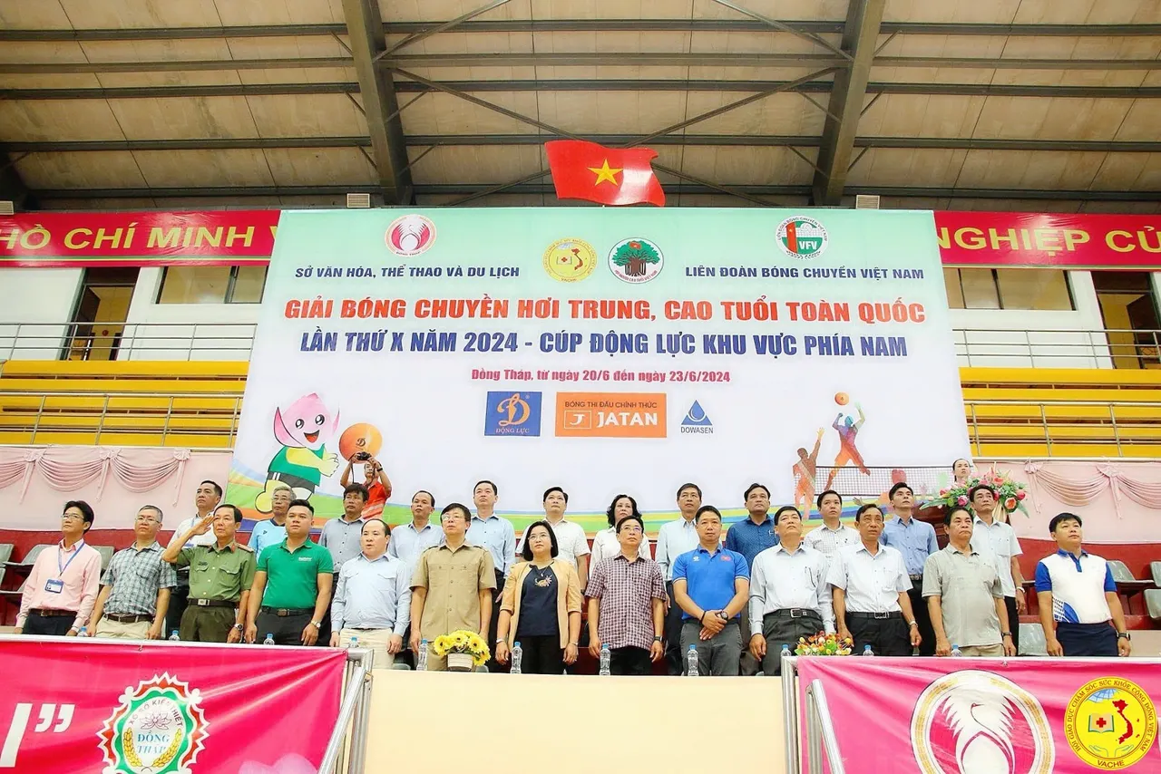 Ảnh: Hội GDCSSKCĐ Việt Nam tham gia Ban Tổ Chức điều hành Giải Bóng Chuyền Hơi Trung Cao Tuổi Toàn Quốc lần thứ X Năm 2024