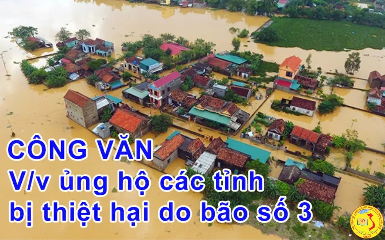 Ảnh: Công văn V/v ủng hộ các tỉnh bị thiệt hại do bão số 3 gây ra.