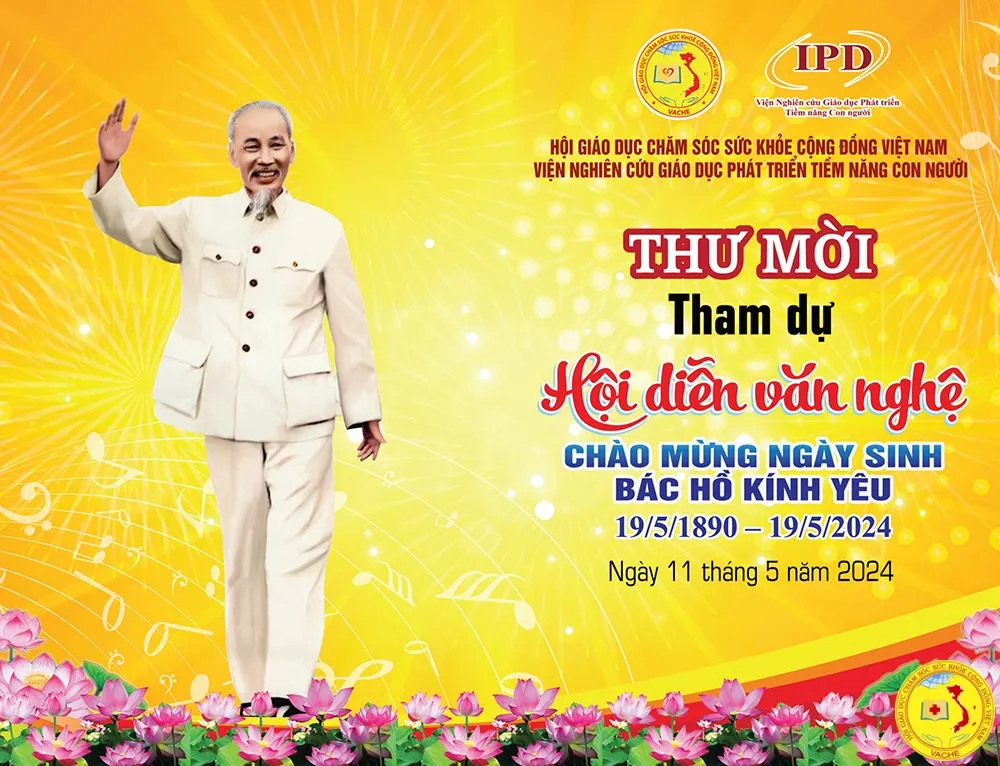 Ảnh: Thư mời tham gia hội diễn văn nghệ mừng sinh nhật Bác Hồ từ Viện IPD.