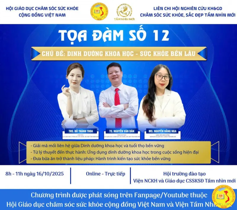 Ảnh: Toạ đàm số 12 – “dinh dưỡng khoa học – Sắc đẹp bền lâu”