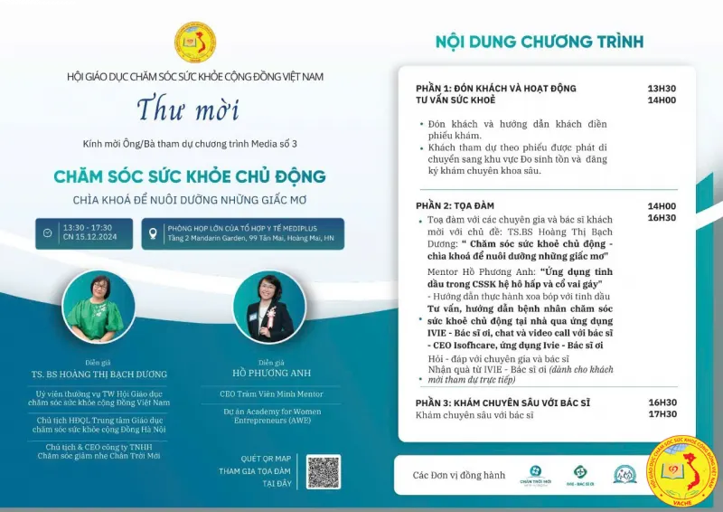 Ảnh: Đừng bỏ lỡ cơ hội nâng cao sức khỏe cùng các chuyên gia hàng đầu!