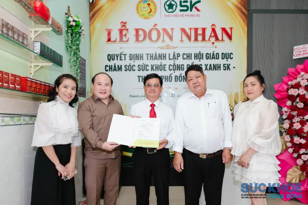 Ảnh: Thành lập chi Hội Giáo dục chăm sóc sức khỏe cộng đồng Xanh 5K - TP. Đồng Nai
