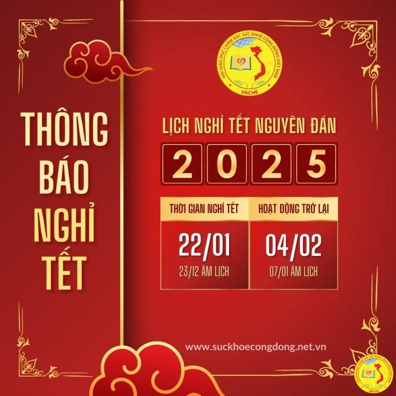 Ảnh: THÔNG BÁO Về việc nghỉ Tết Nguyên đán Ất Tỵ 2025