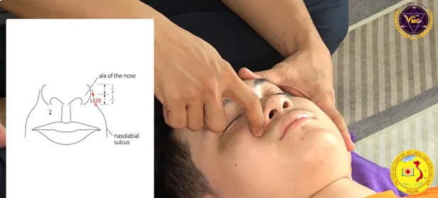 Ảnh: Hướng dẫn bấm huyệt nghinh hương thông xoang
